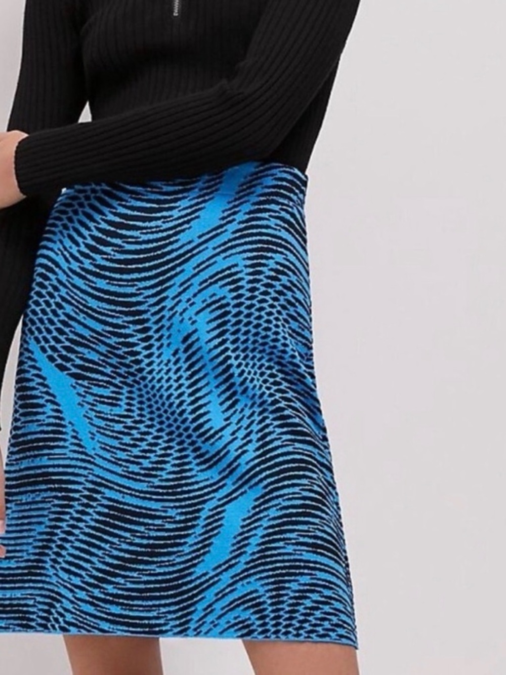 NWT Aldo Martins for Anthropologie valencia blue knit skirt size XS